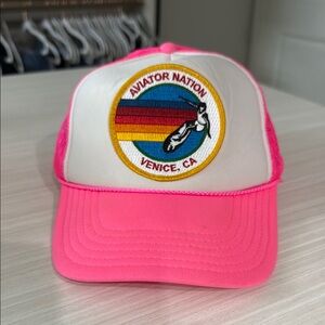 Aviator Nation Pink Trucker Hat